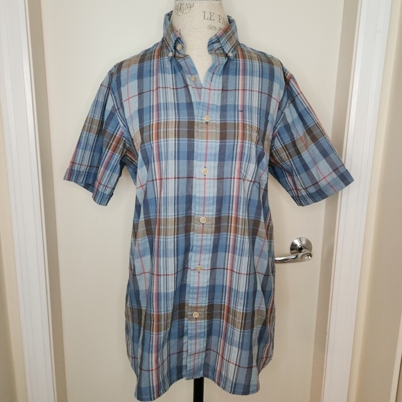 Vintage GH Bass & Co plaid button down shirt - Picture 1 of 8